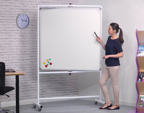 Magnetic Mobile Pivot Whiteboard