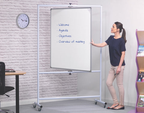 Non-Magnetic Mobile Pivot Whiteboard