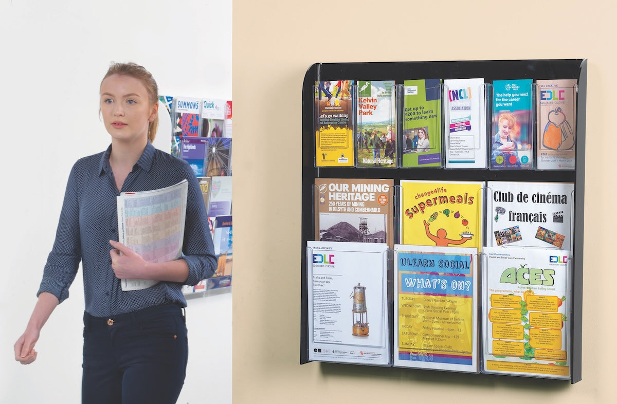 Crystal Clear Wall Mounted Leaflet Dispenser