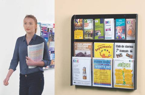 Crystal Clear Wall Mounted Leaflet Dispenser