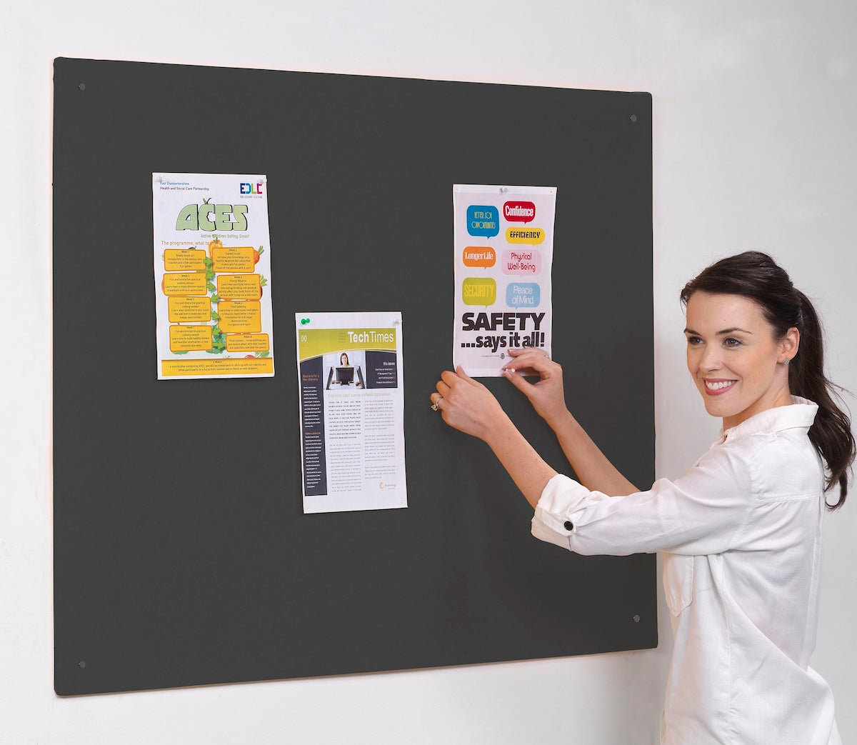 Accents FlameShield Unframed Noticeboard