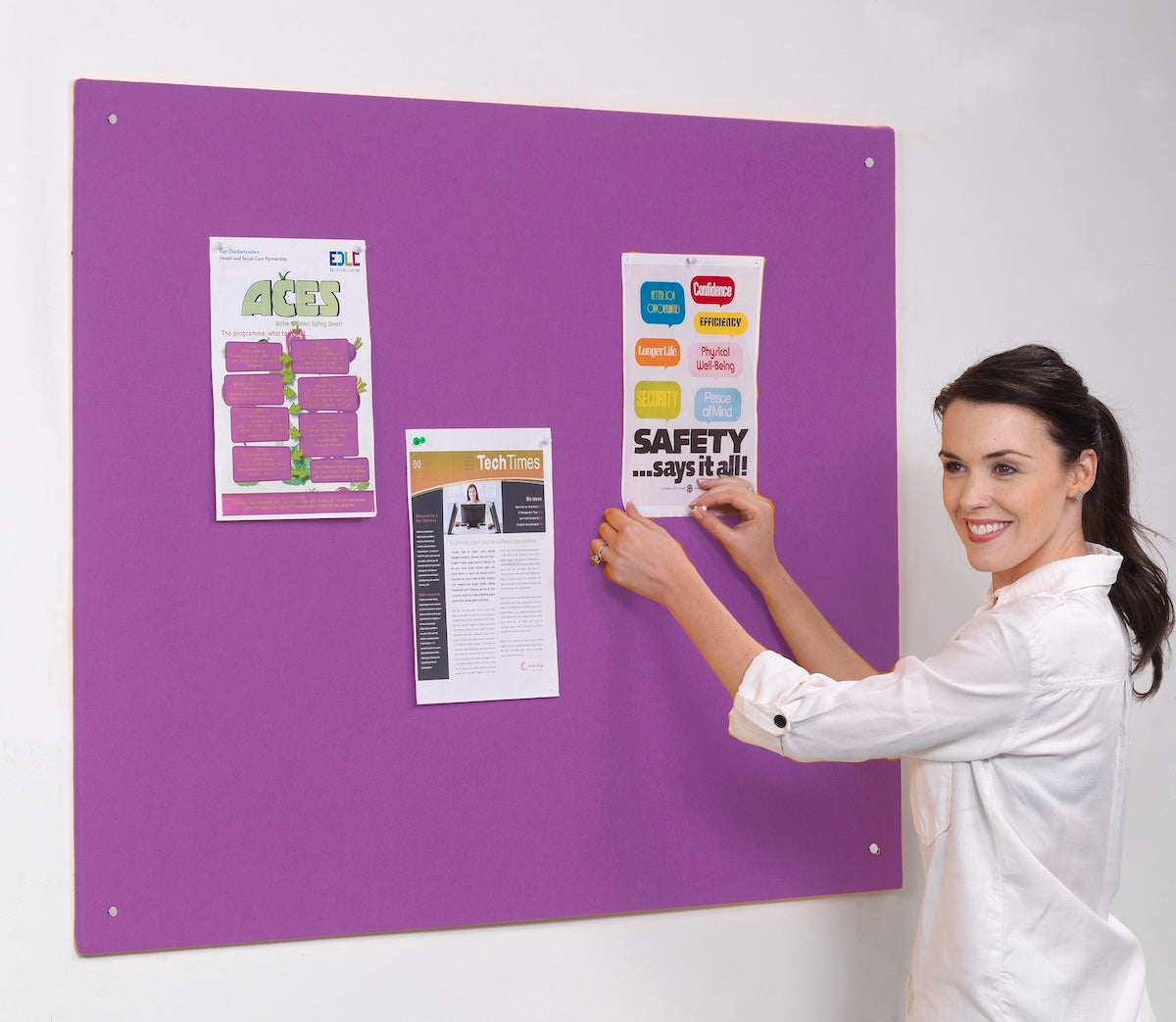 Accents FlameShield Unframed Noticeboard