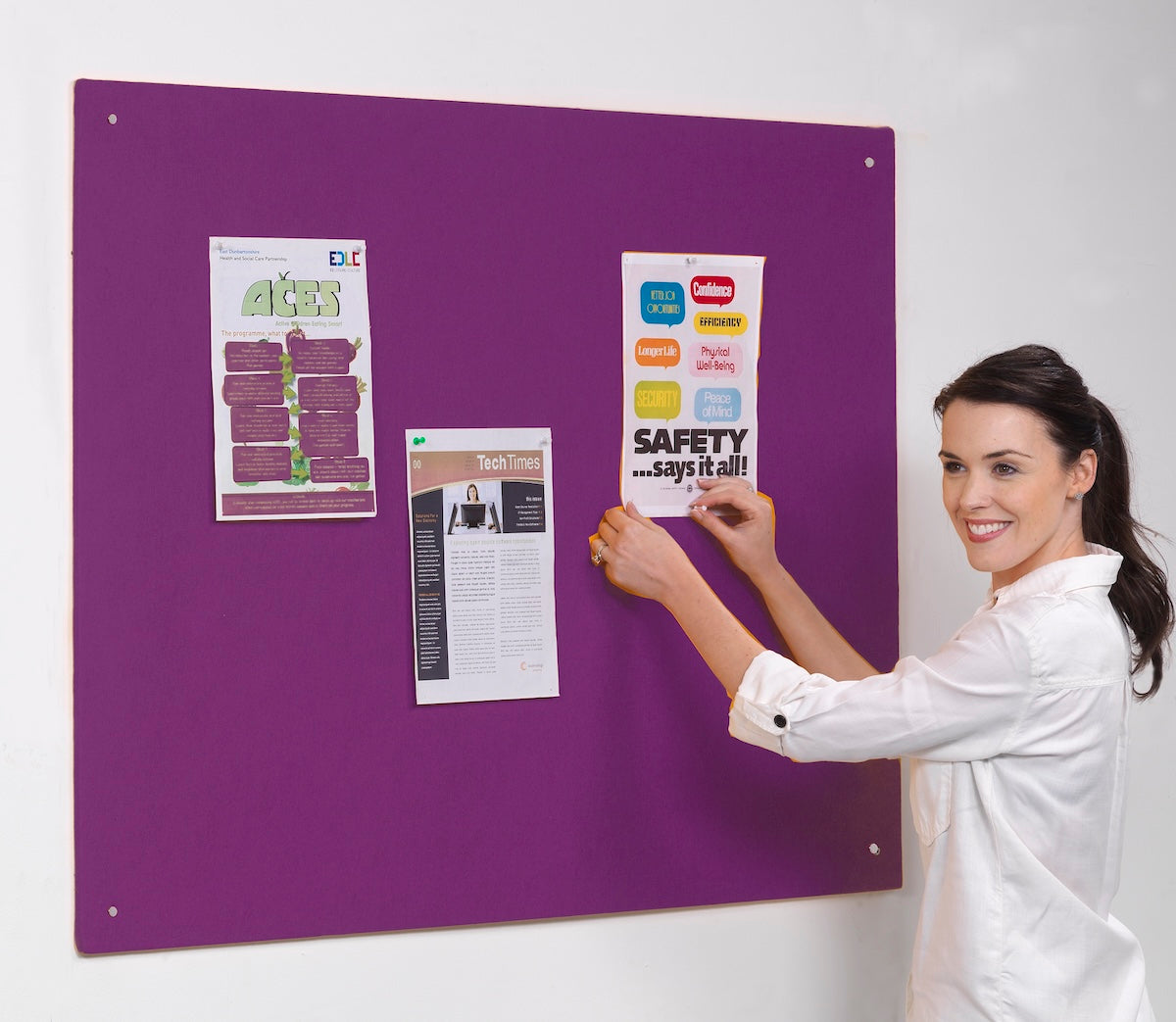 Accents FlameShield Unframed Noticeboard