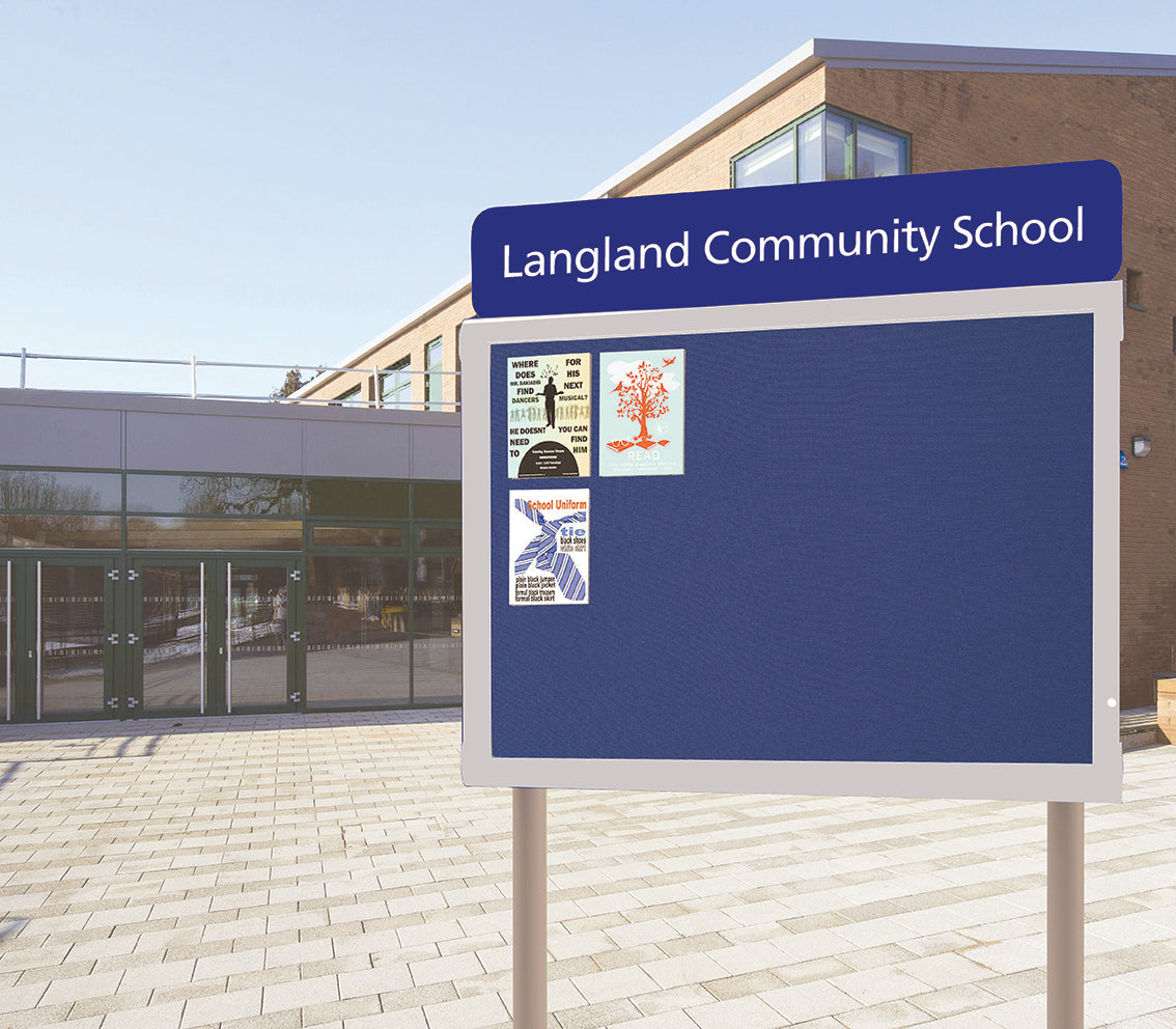 WeatherShield Headline Freestanding Outdoor Sign Surface Posts
