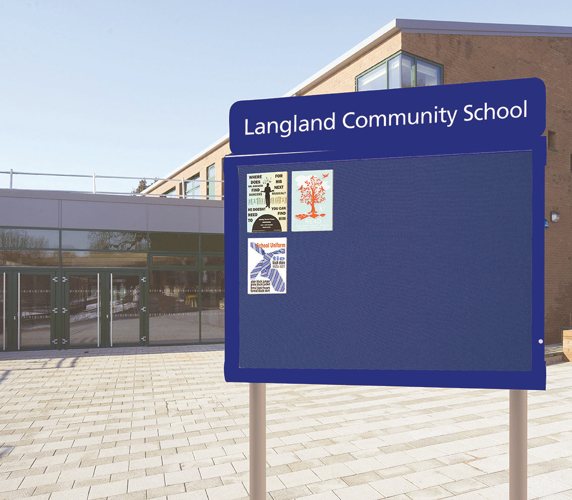 WeatherShield Headline Freestanding Outdoor Sign Surface Posts