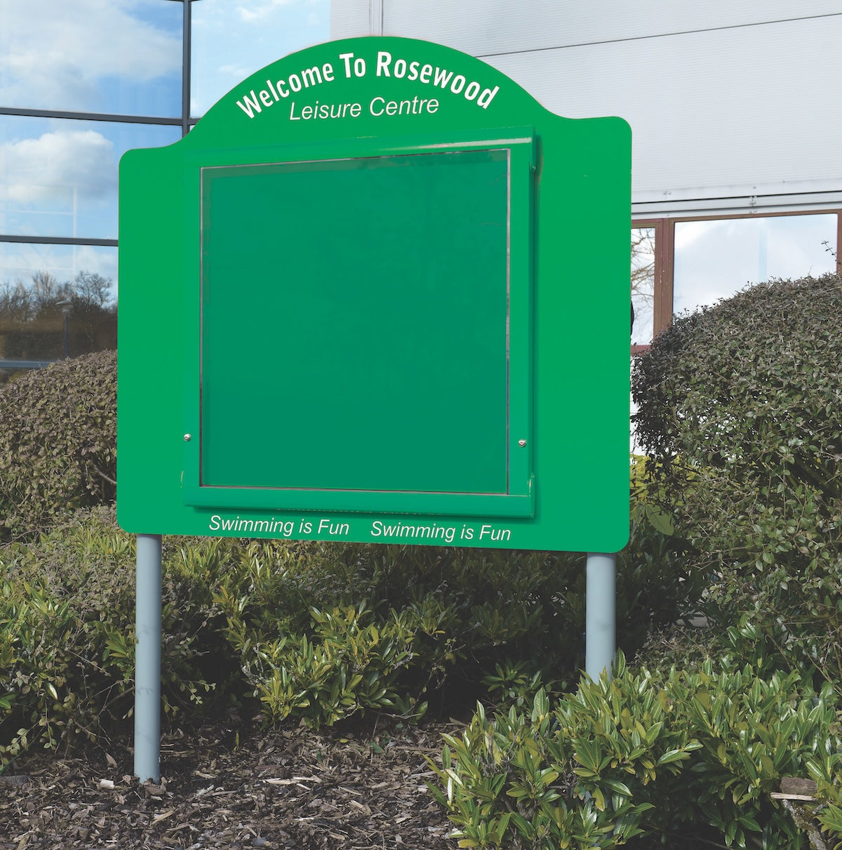 WeatherShield Contour Freestanding Outdoor Sign Sunken Post