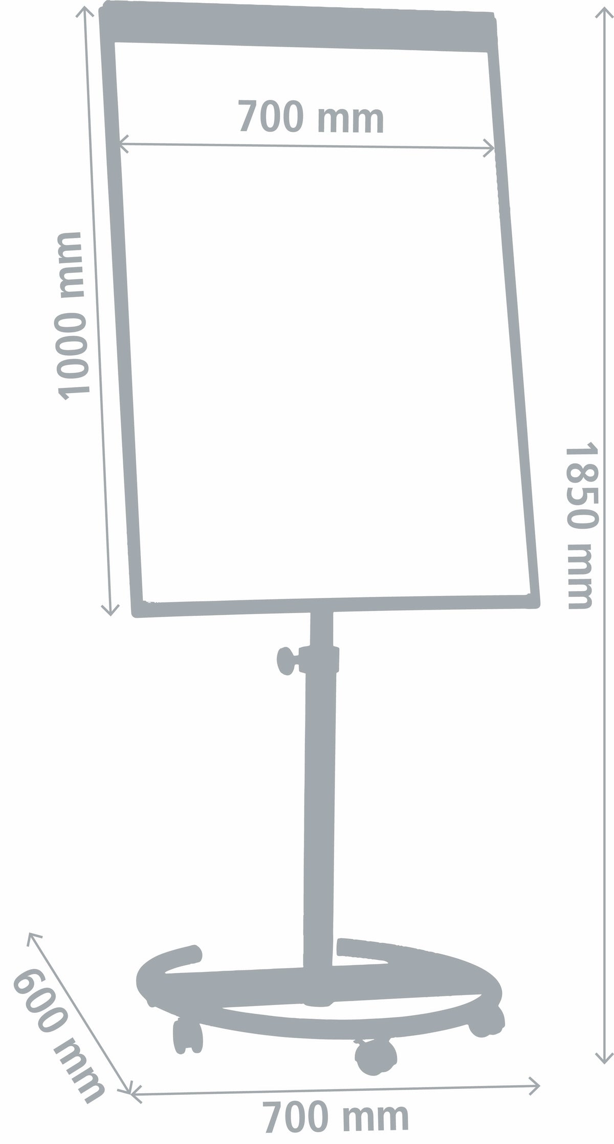 Non-Magnetic Mobile Round Base Easel
