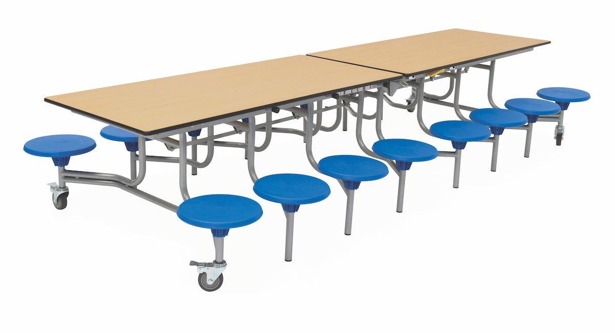 Sixteen Seat Rectangular Mobile Folding Table