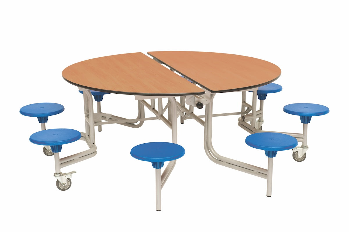 Eight Seat Round Mobile Folding Table