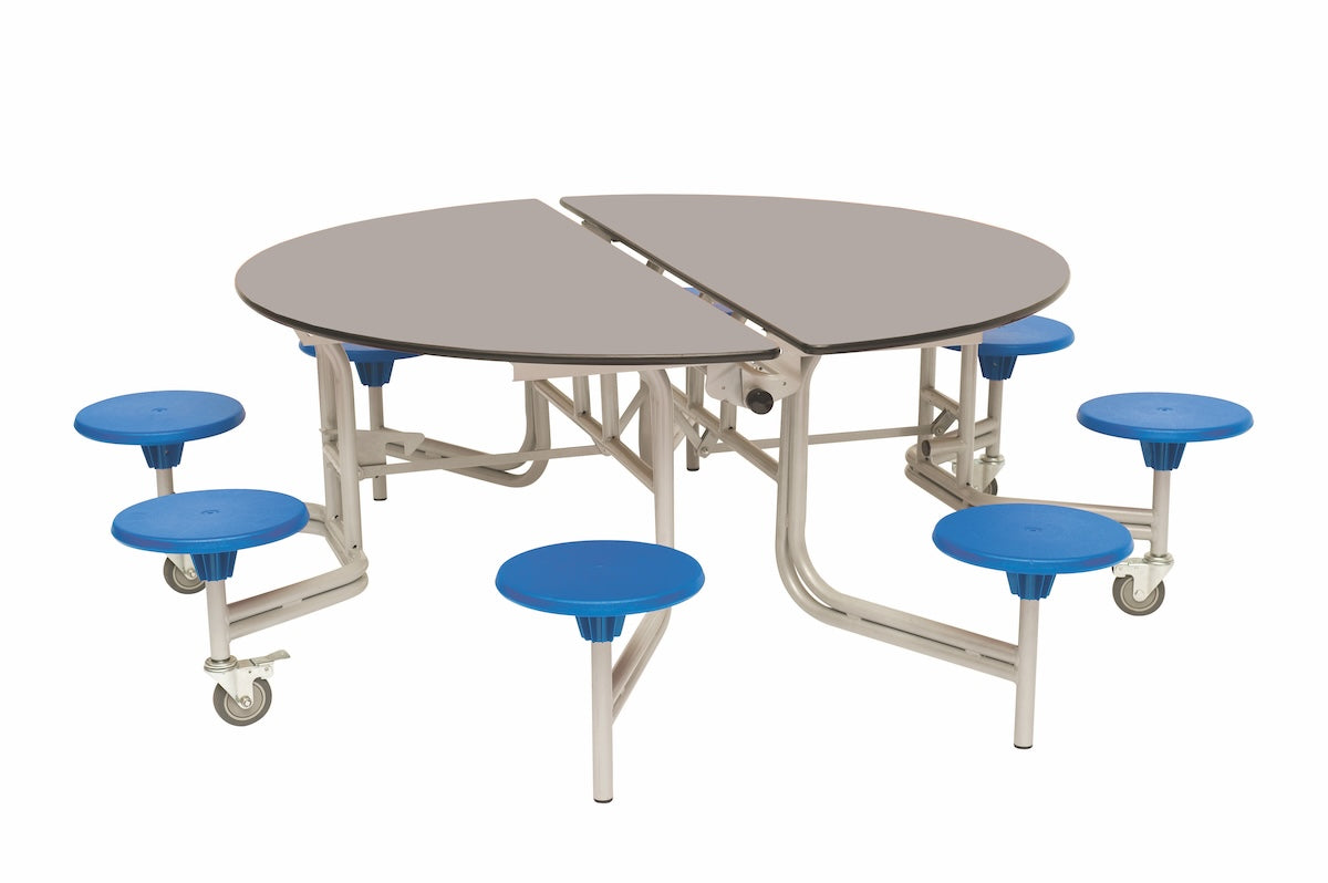 Eight Seat Round Mobile Folding Table