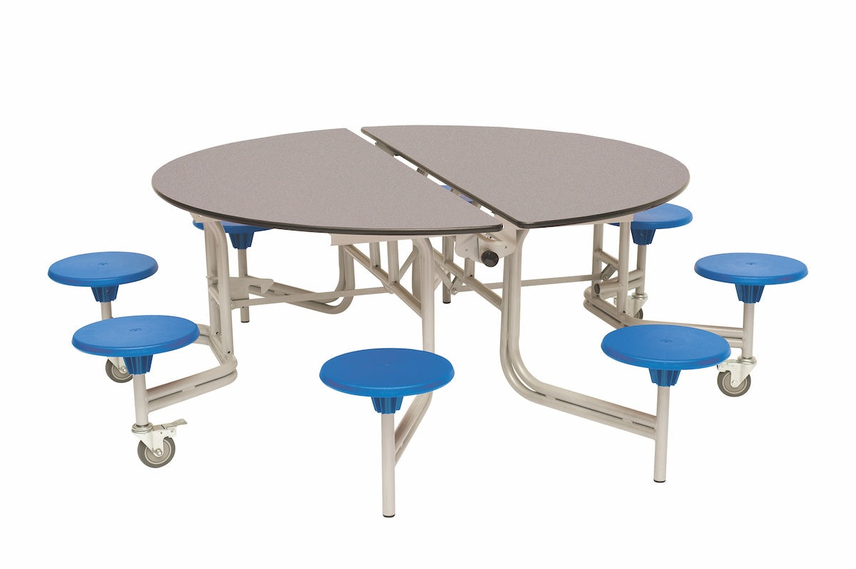 Eight Seat Round Mobile Folding Table