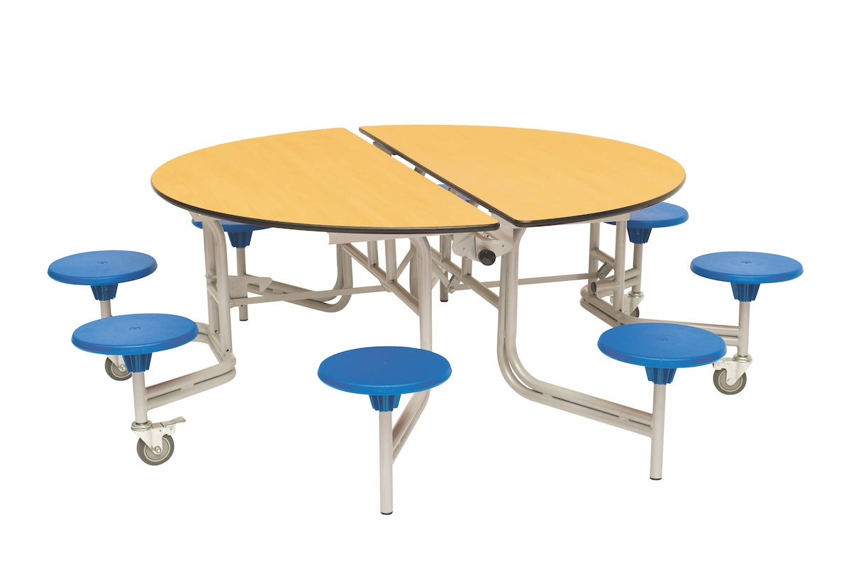 Eight Seat Round Mobile Folding Table