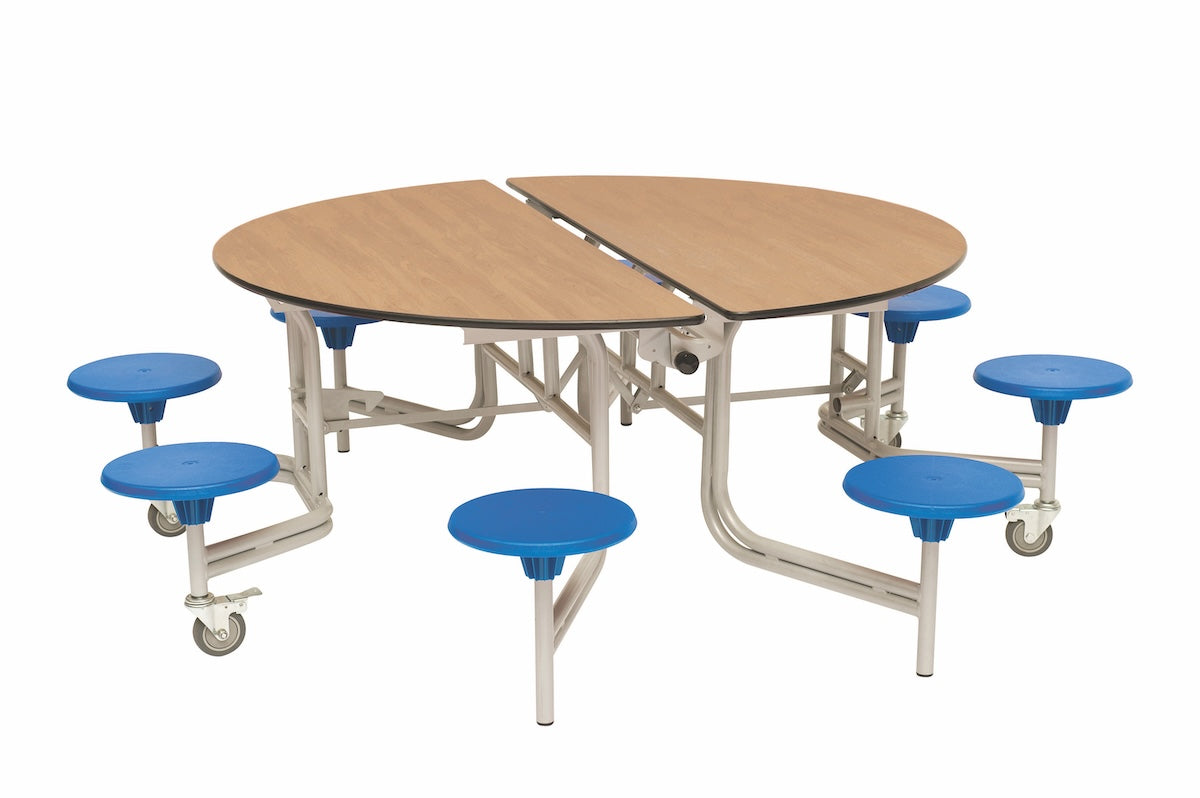 Eight Seat Round Mobile Folding Table