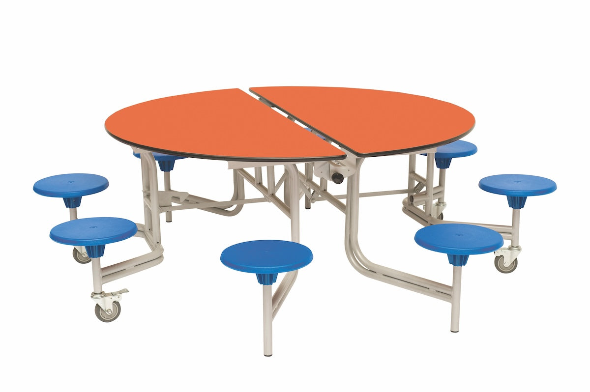 Eight Seat Round Mobile Folding Table