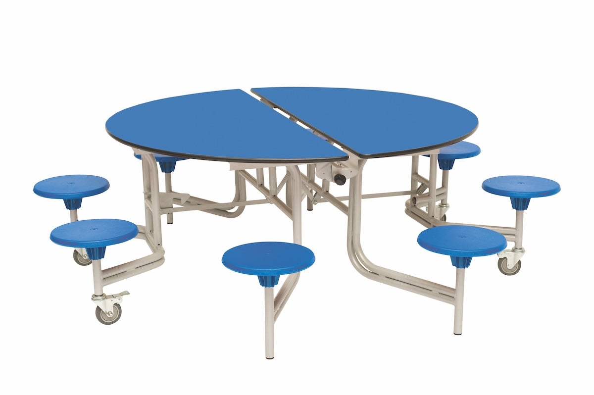 Eight Seat Round Mobile Folding Table