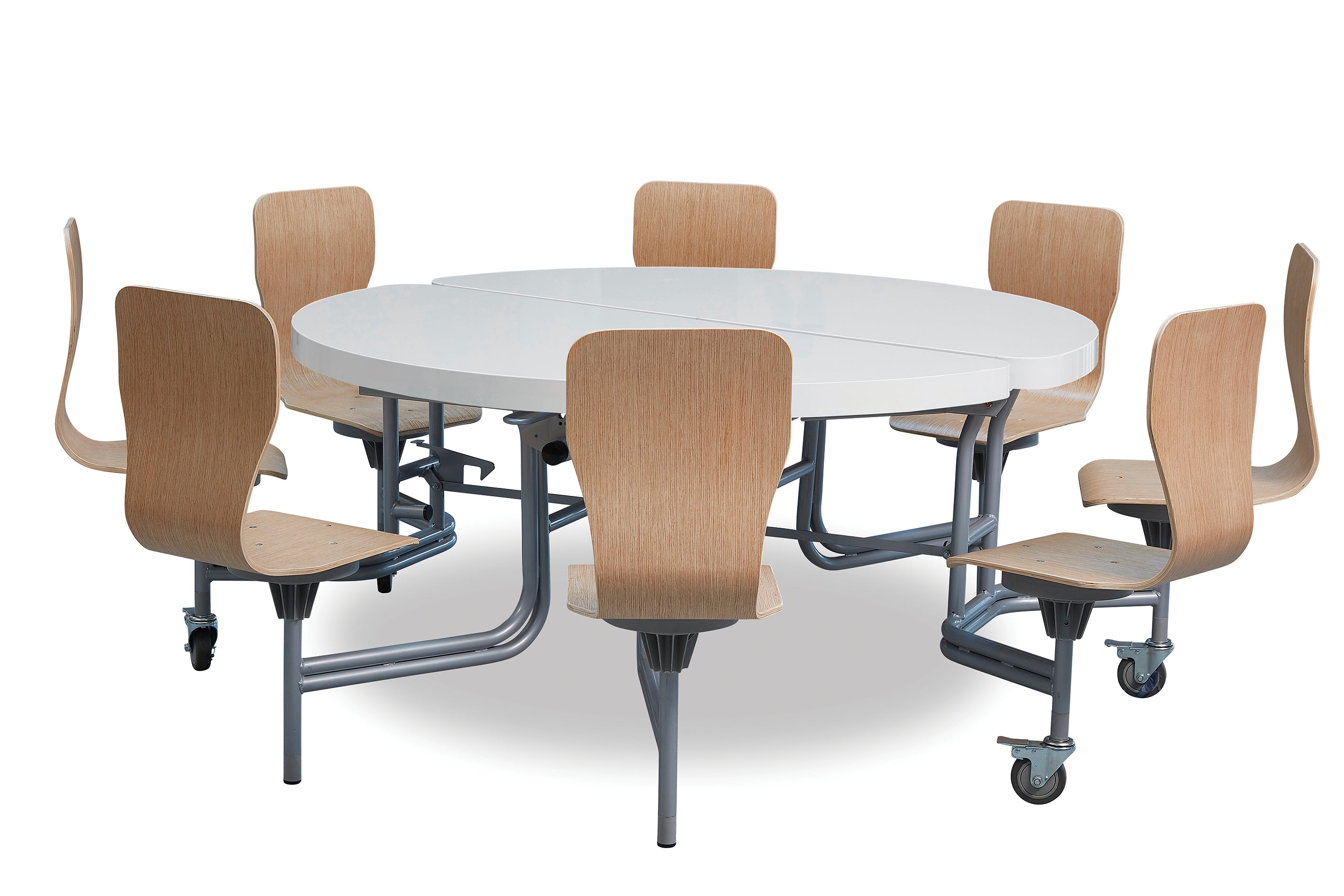 8 Seat Primo Round Mobile Folding Tables