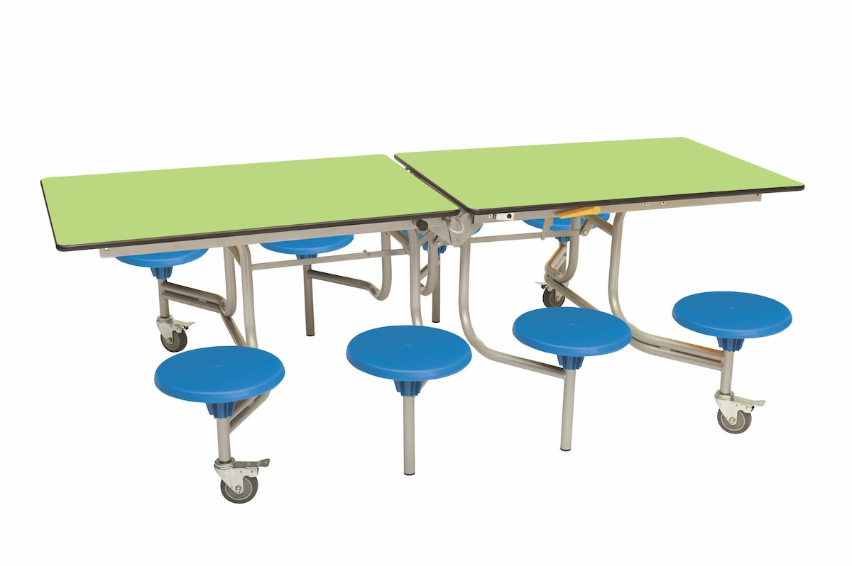 Eight Seat Rectangular Mobile Folding Table