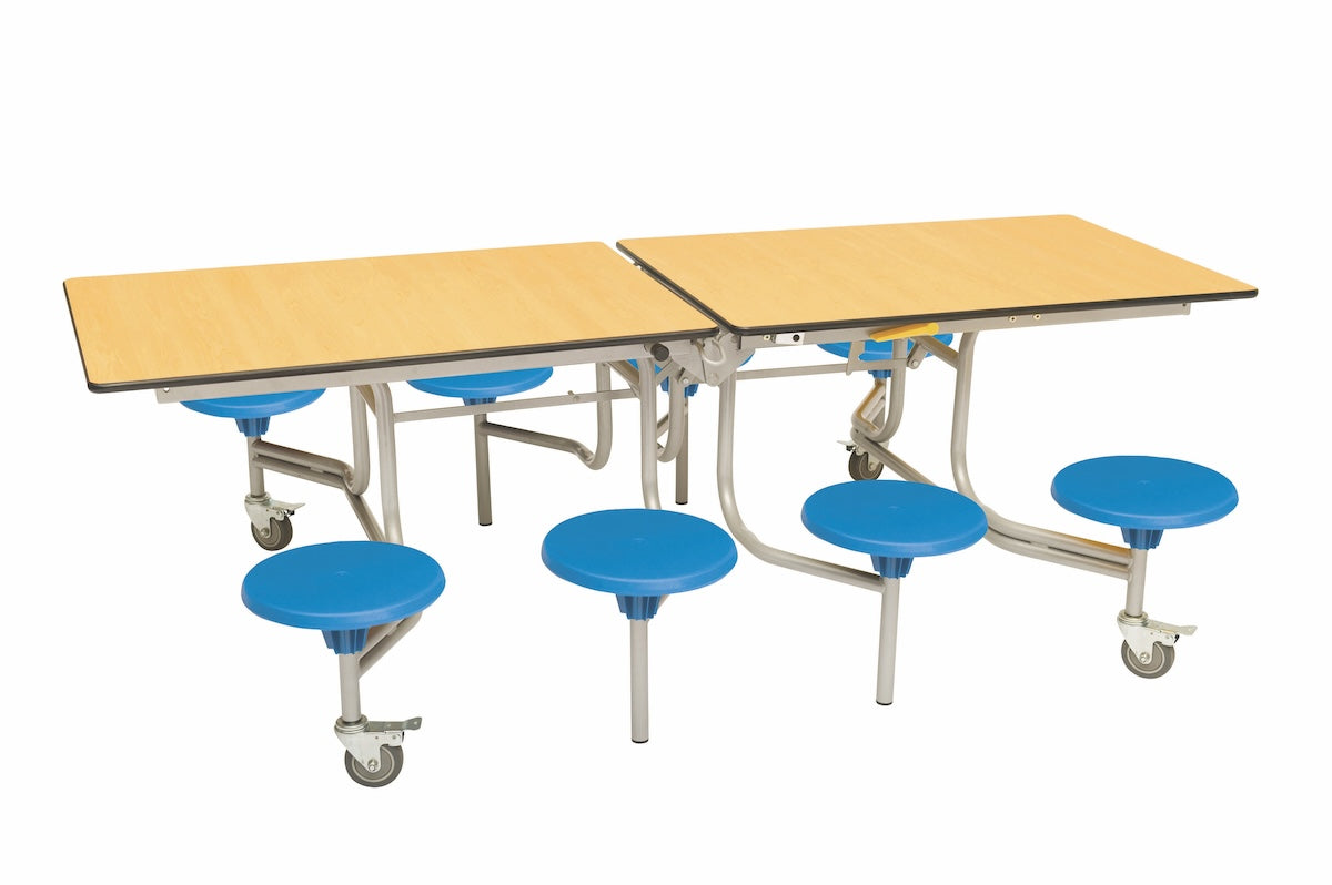 Eight Seat Rectangular Mobile Folding Table