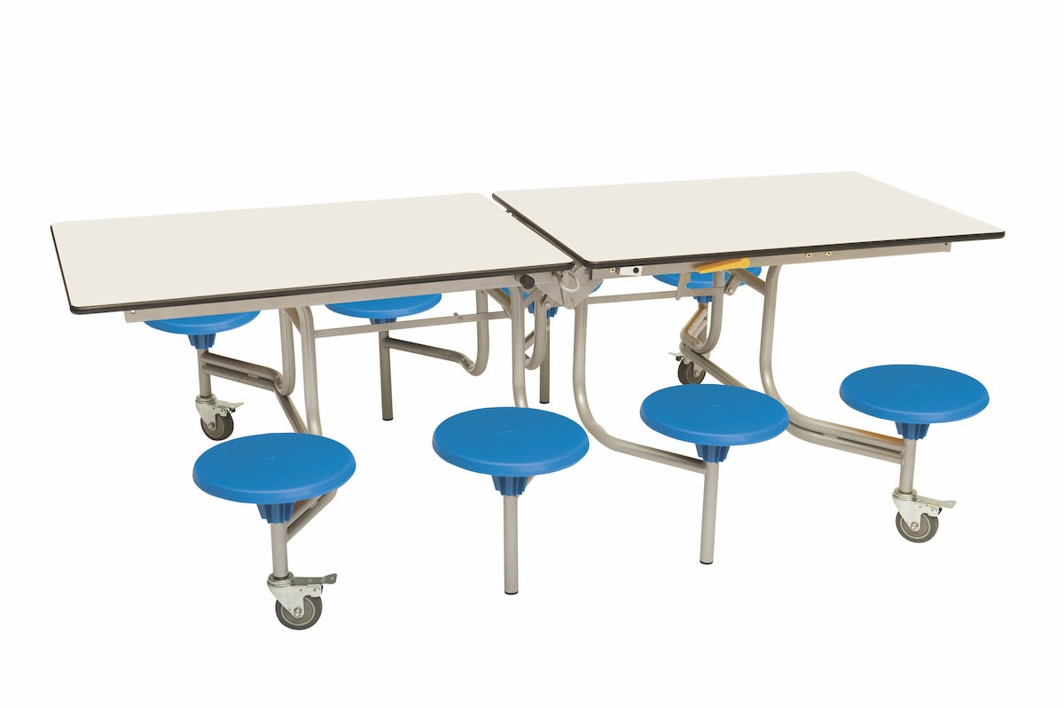 Eight Seat Rectangular Mobile Folding Table
