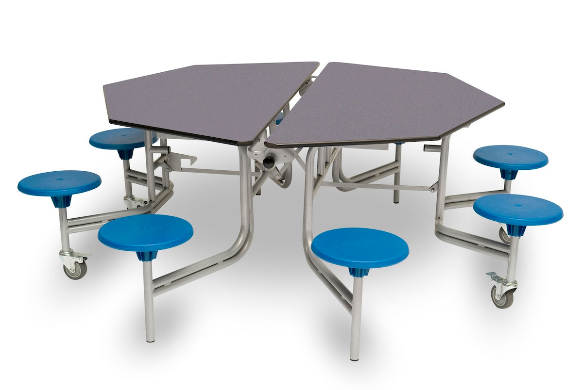Eight Seat Octagonal Mobile Folding Table