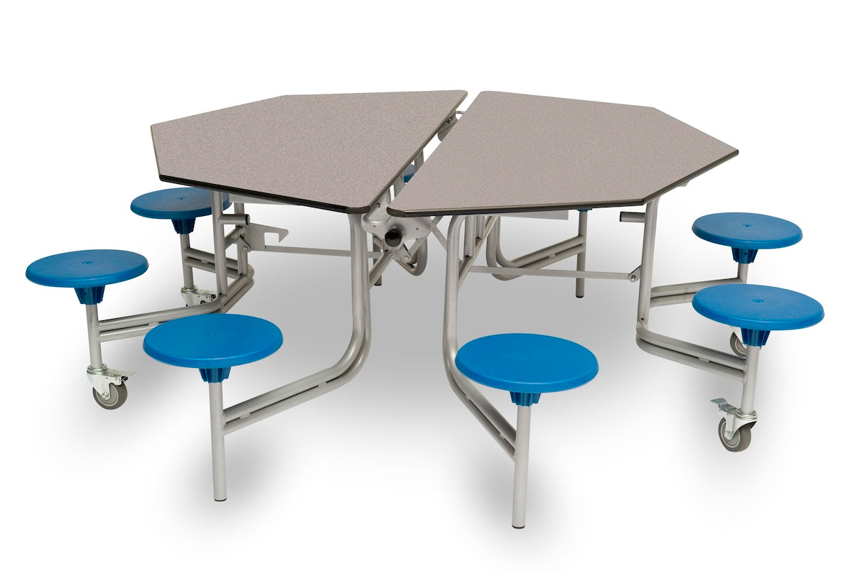 Eight Seat Octagonal Mobile Folding Table
