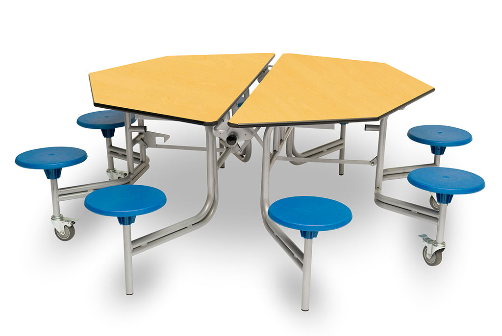 Eight Seat Octagonal Mobile Folding Table