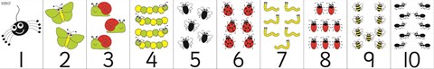 Number Bug Counting Line 1-10
