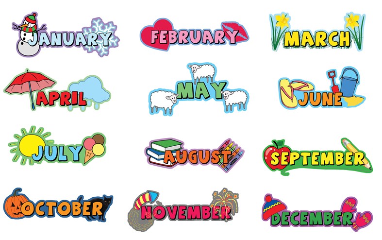 Months of the Year - Set of 12