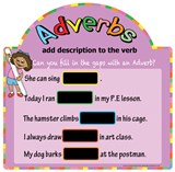 Literacy Basics - Adverbs Chalkboard