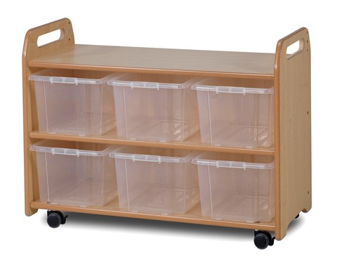 Mobile Shelf Unit with Display/Mirror Back