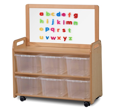 Mobile Unit With Top Magnetic Whiteboard Add-on