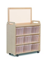 Mobile Shelf Unit With Top Magnetic Whiteboard Add-on