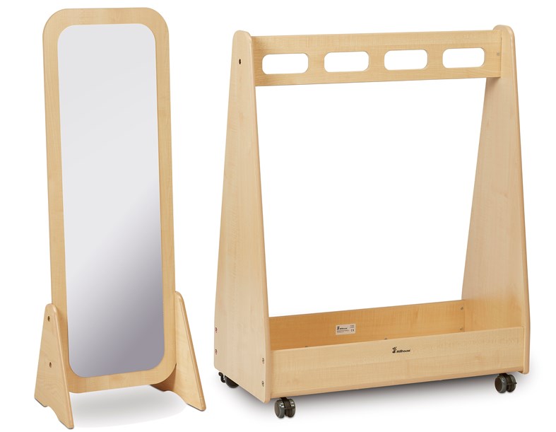 Basic Dressing Up Trolley and Free Standing Mirror Set