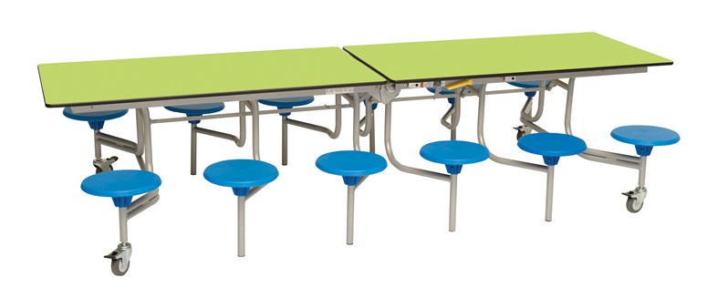 Rectangular Mobile Folding Table with 12 Seats