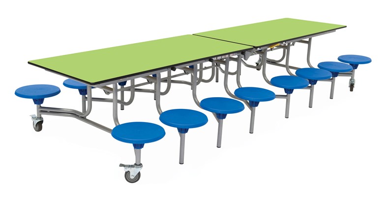 Rectangular Mobile Folding Table with 16 Seats