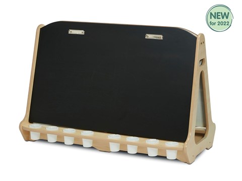 Double Sided 4 Station Chalk/Whiteboard Easel